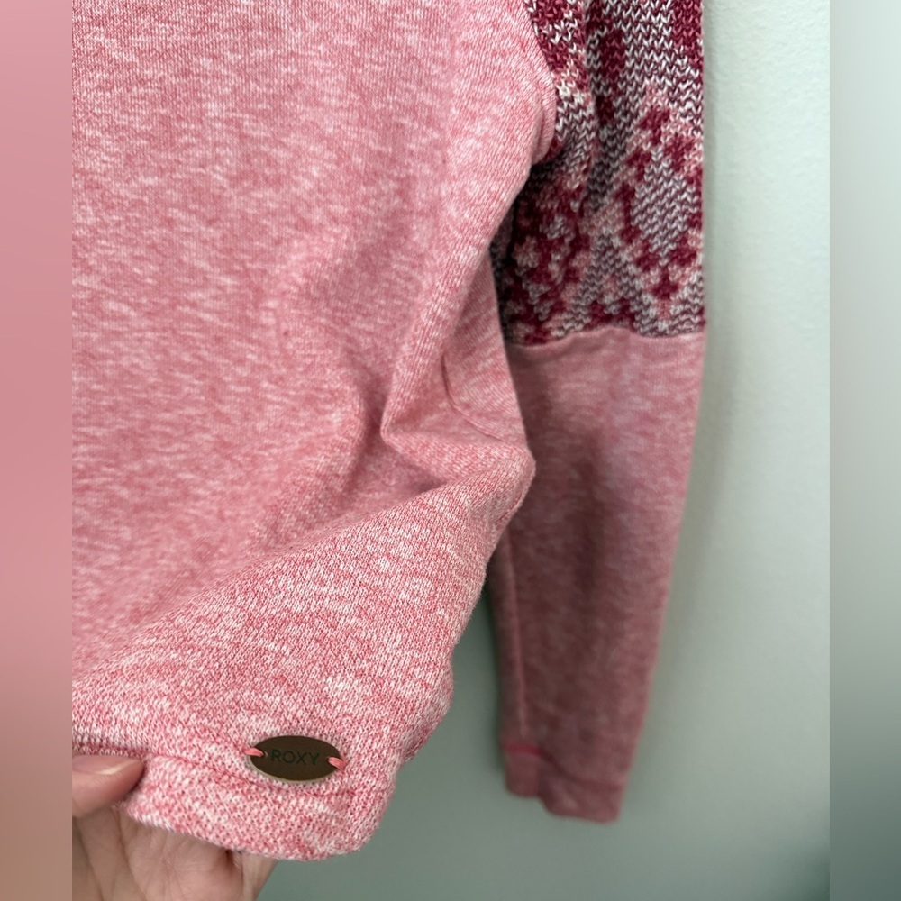 Roxy Heathered Pink Pullover Sweater - Picture 4 of 7